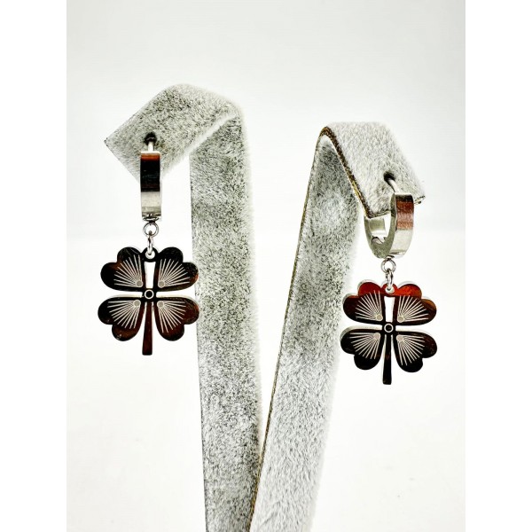 Gümüş Yonca Küpe Gümüş Yonca Küpe